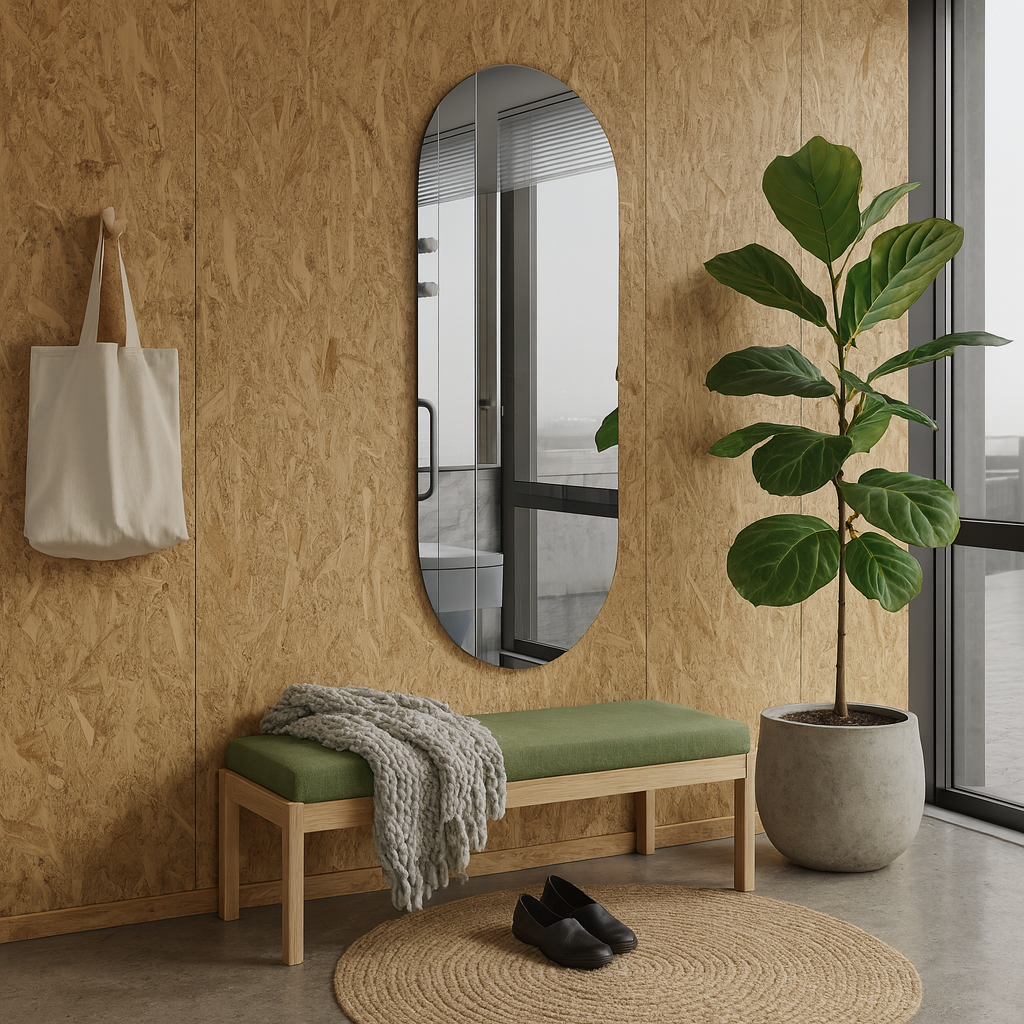 Modern Kavisli Boy Aynası – Dekoratif Arch Duvar Aynası, Tam Boy Minimalist Ayna Modeli