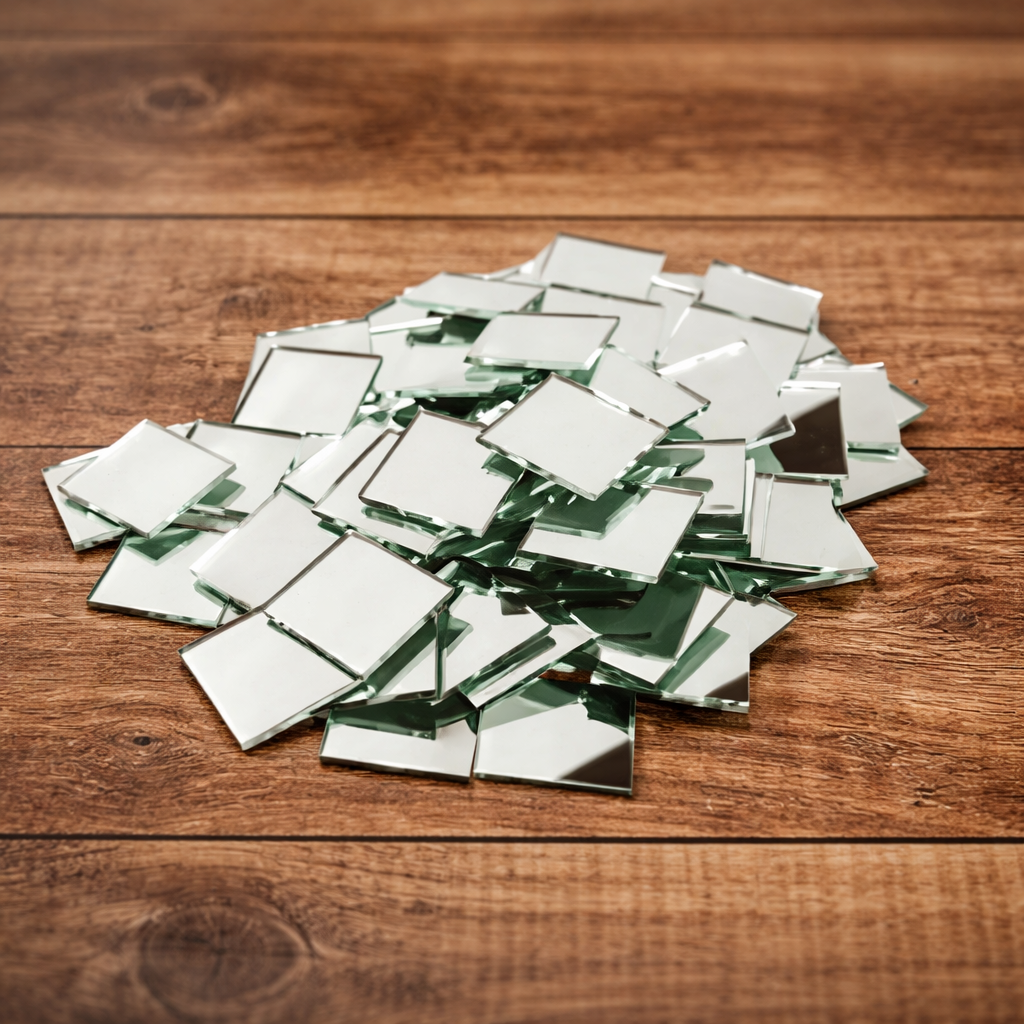 Kare Parçalı Ayna - Dekoratif Kırık Ayna Mozaik | El Yapımı Hobi Aynası