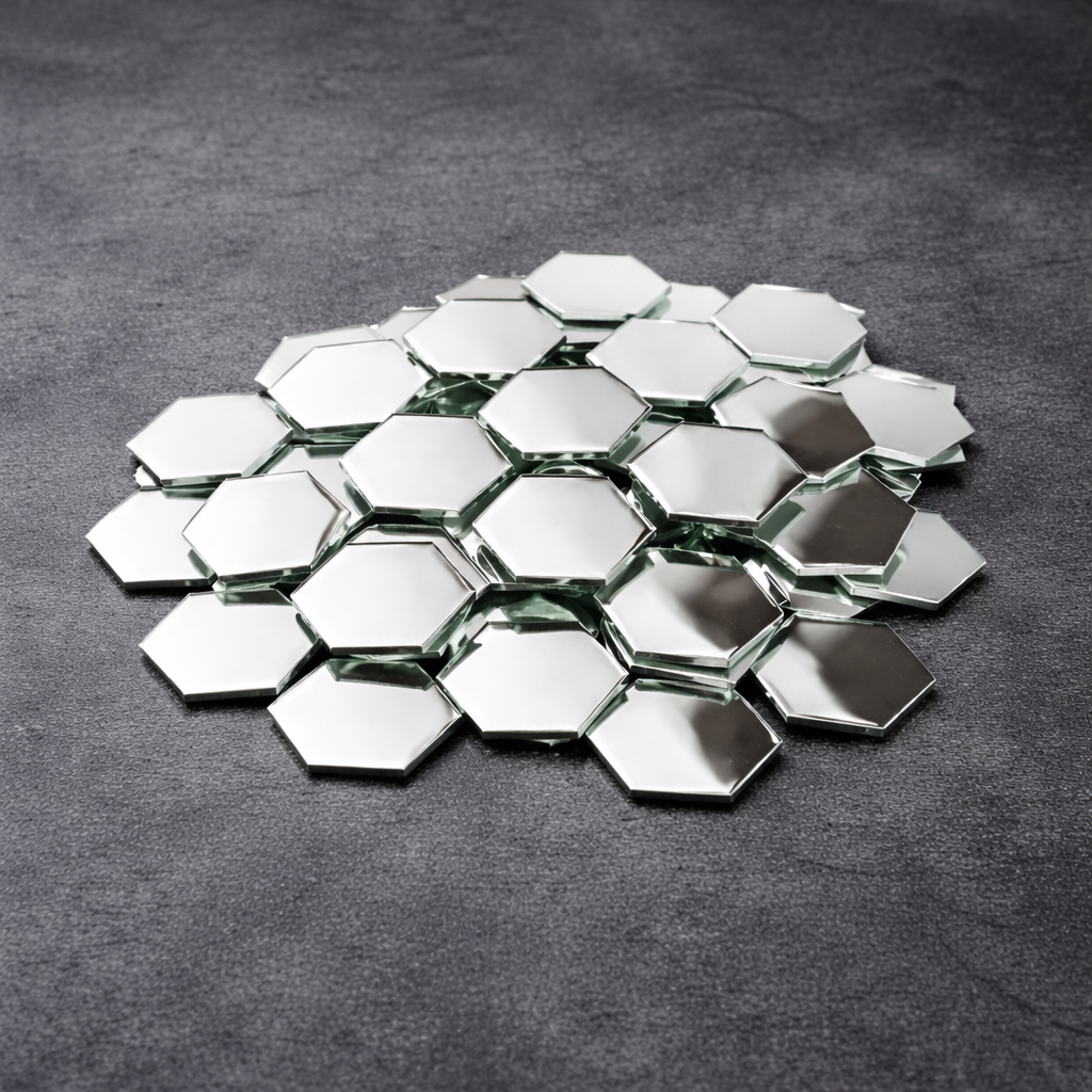 Altıgen Parça Ayna 5x5 cm & 10x10 cm | Dekoratif Mozaik Cam Hobi Aynası