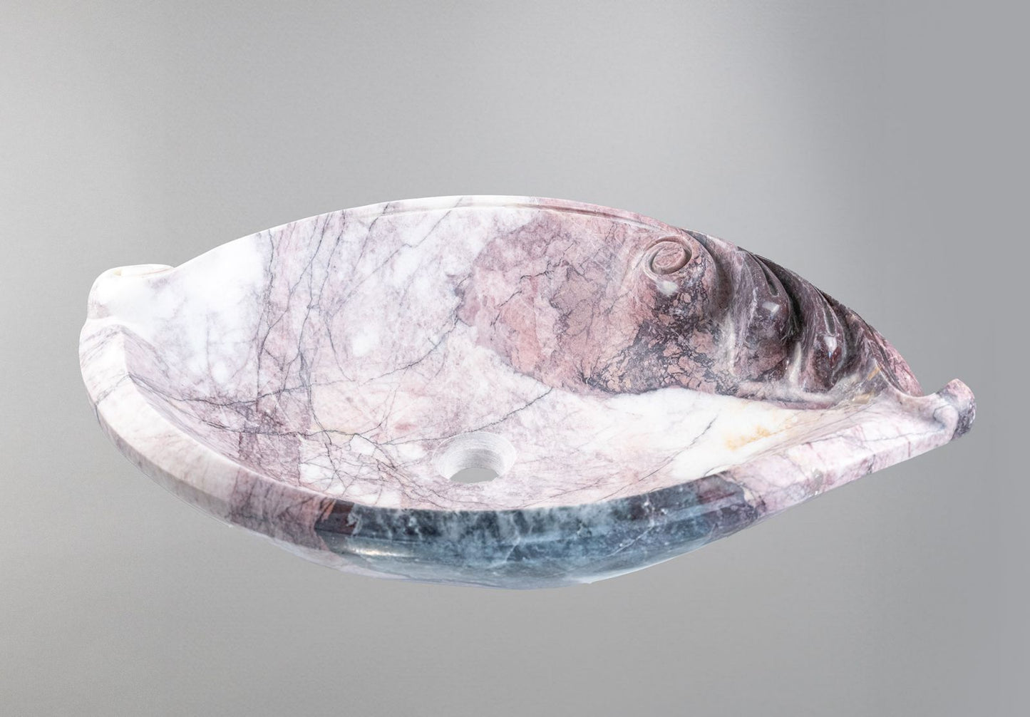 Rosso Levanto Marble Lavabo – Doğal Rosso Levanto Mermer Tezgâh Üstü Banyo Lavabosu (L 65 × W 40 × H 14 cm)