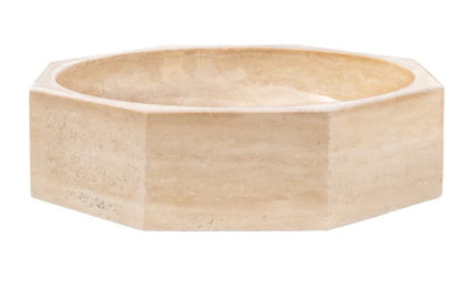 Calacatta Viola Mermer Sekizgen Lavabo – El Yapımı Banyo Lavabosu | 41×41×13 cm