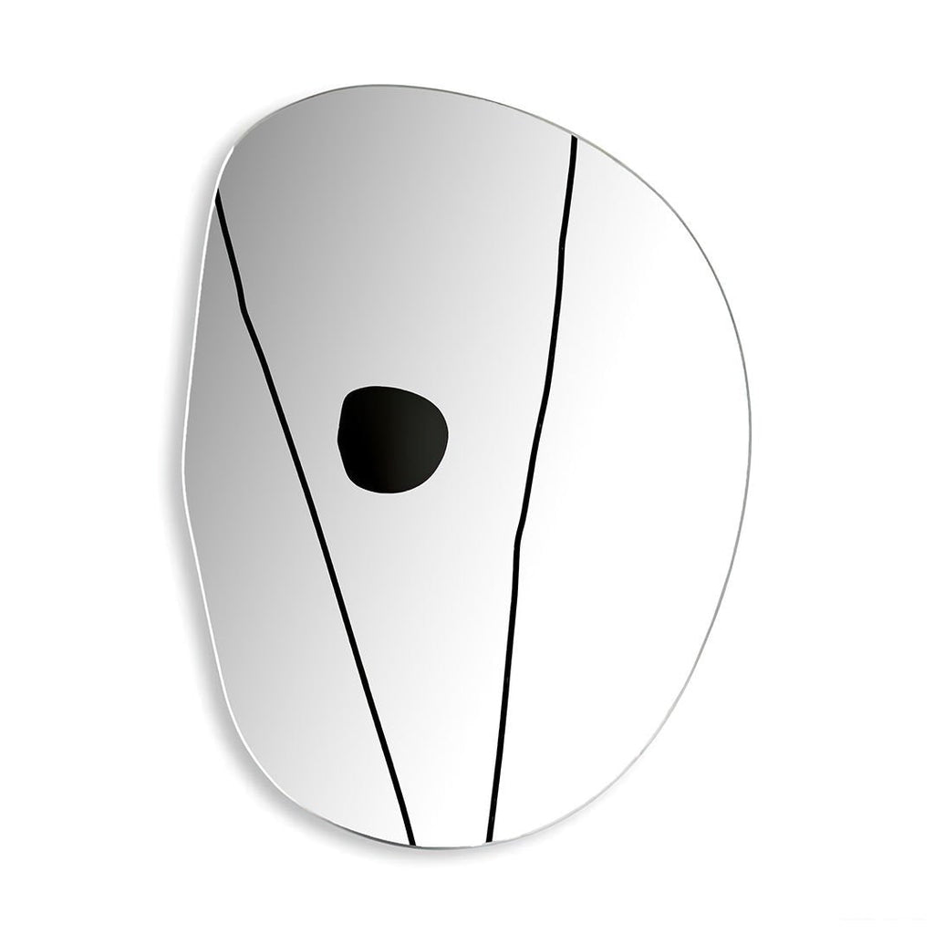 Modern Organik Form Dekoratif Duvar Aynası – Tasarım Asimetrik Banyo Aynası, Şık Minimalist Ayna Modeli