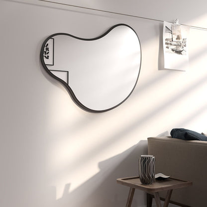 Modern Organik Asimetrik Ayna – Çerçeveli Dekoratif Duvar ve Banyo Aynası | Minimal Tasarım Ayna