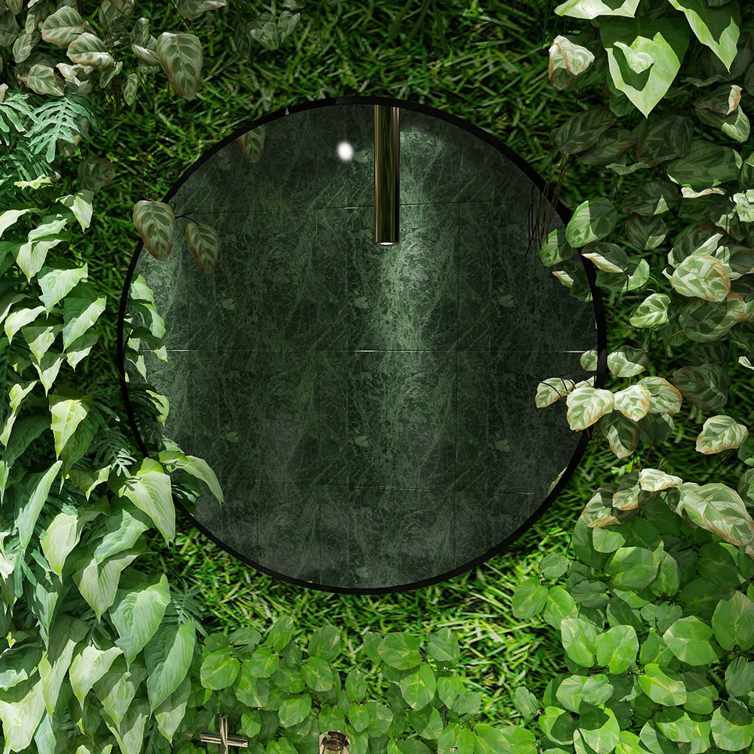 Modern Çerçeveli Yuvarlak Ayna – Minimalist Duvar Dekoru Banyo & Yatak Odası Aynası