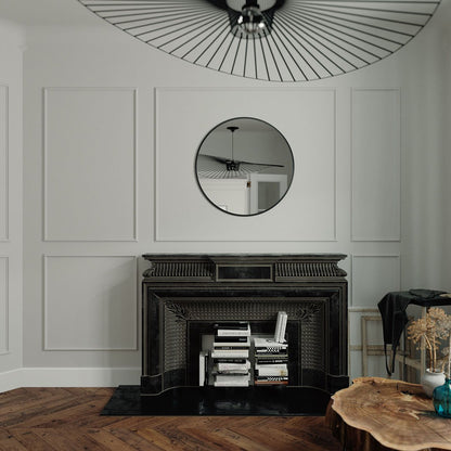 Modern Çerçeveli Yuvarlak Ayna – Minimalist Duvar Dekoru Banyo & Yatak Odası Aynası