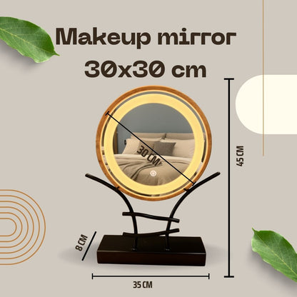 LED Işıklı Makyaj Aynası Masa Üstü, Ayarlanabilir Aydınlatmalı Modern Makyaj Aynası