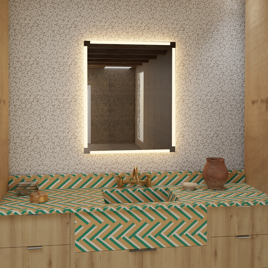 Modern LED Banyo Aynası Dikdörtgen Işıklı Ayna – Minimalist Duvar Tipi Makyaj ve Lavabo Üstü Ayna