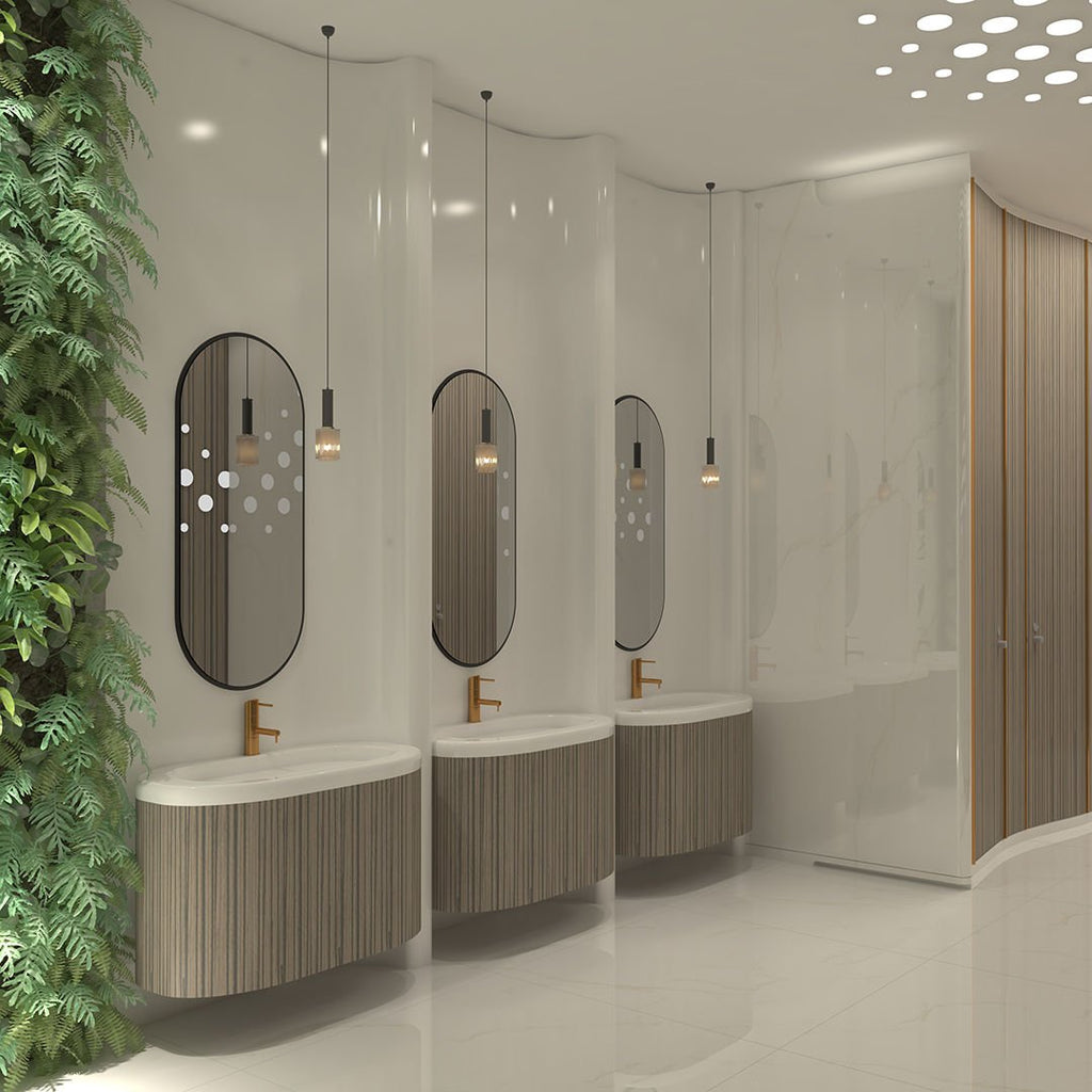 Modern Çerçeveli Oval Duvar Aynası – Dekoratif Banyo ve Salon Aynası Tasarımı