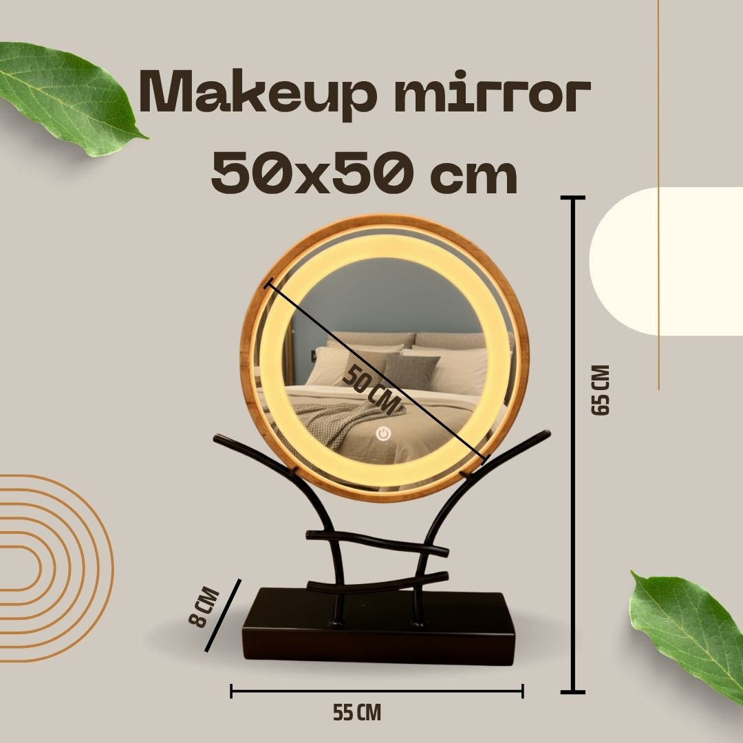LED Işıklı Makyaj Aynası Masa Üstü, Ayarlanabilir Aydınlatmalı Modern Makyaj Aynası