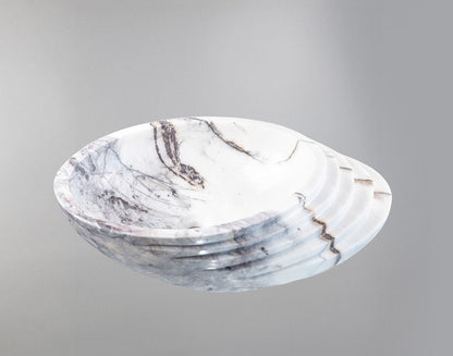 Picasso Marble Lavabo – Doğal Picasso Marble Tezgâh Üstü Banyo Lavabosu (L 60 × W 40 × H 15 cm)