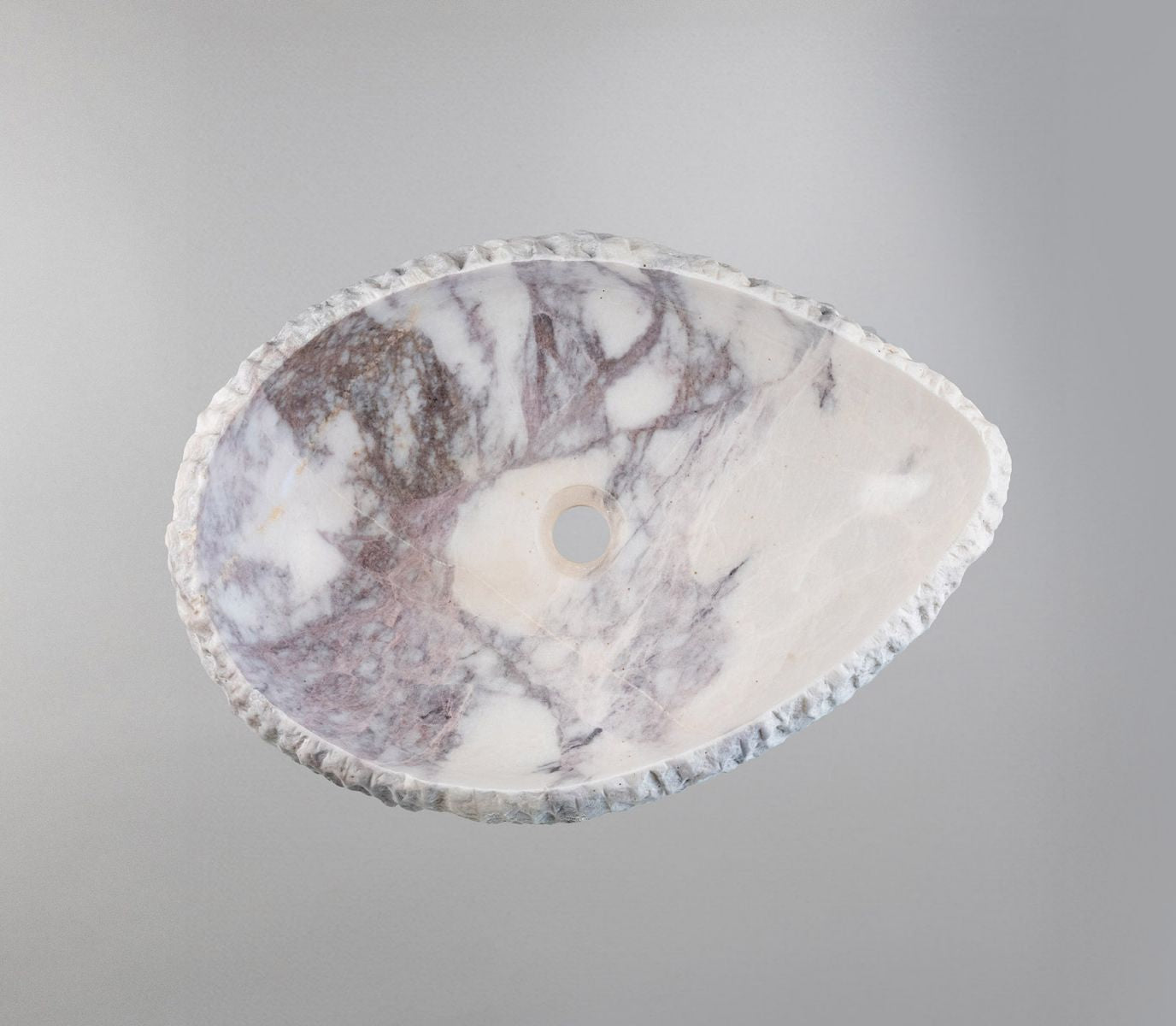 Doğal Mermer Lavabo – Krem & Pembe Damar Desenli Tezgâh Üstü Doğaltaş Banyo Lavabosu (L 55 × W 40 × H 14 cm)