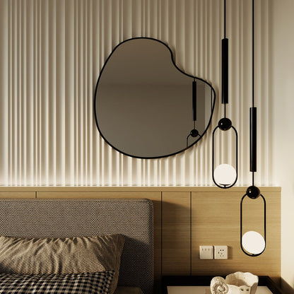 Modern Asimetrik Organik Duvar Aynası –Çerçeveli Dekoratif Banyo ve Salon Aynası