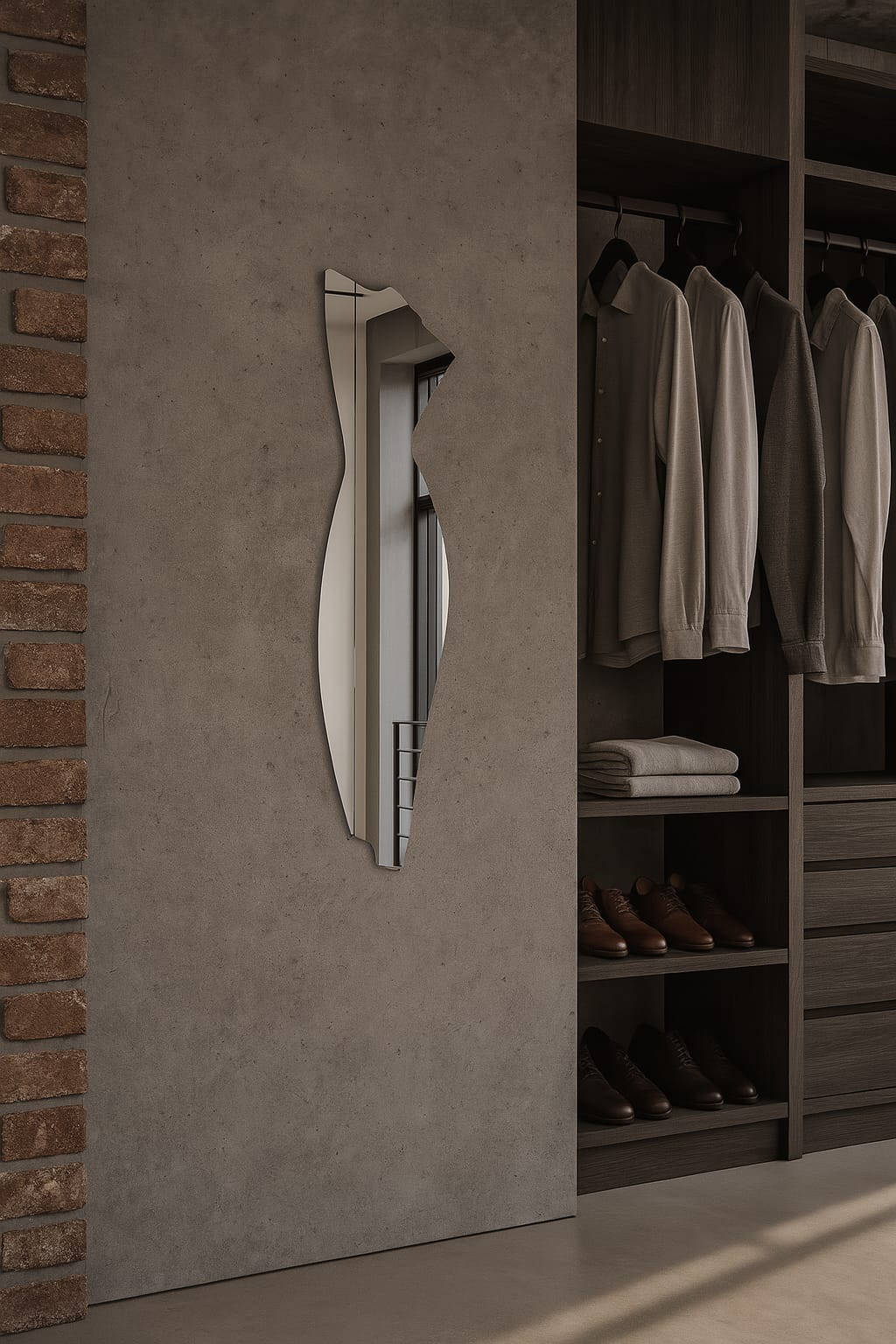 Dekoratif Ayna – Modern Dalgalı Tasarım Duvar Aynası (Trend Tam Boy Ayna)