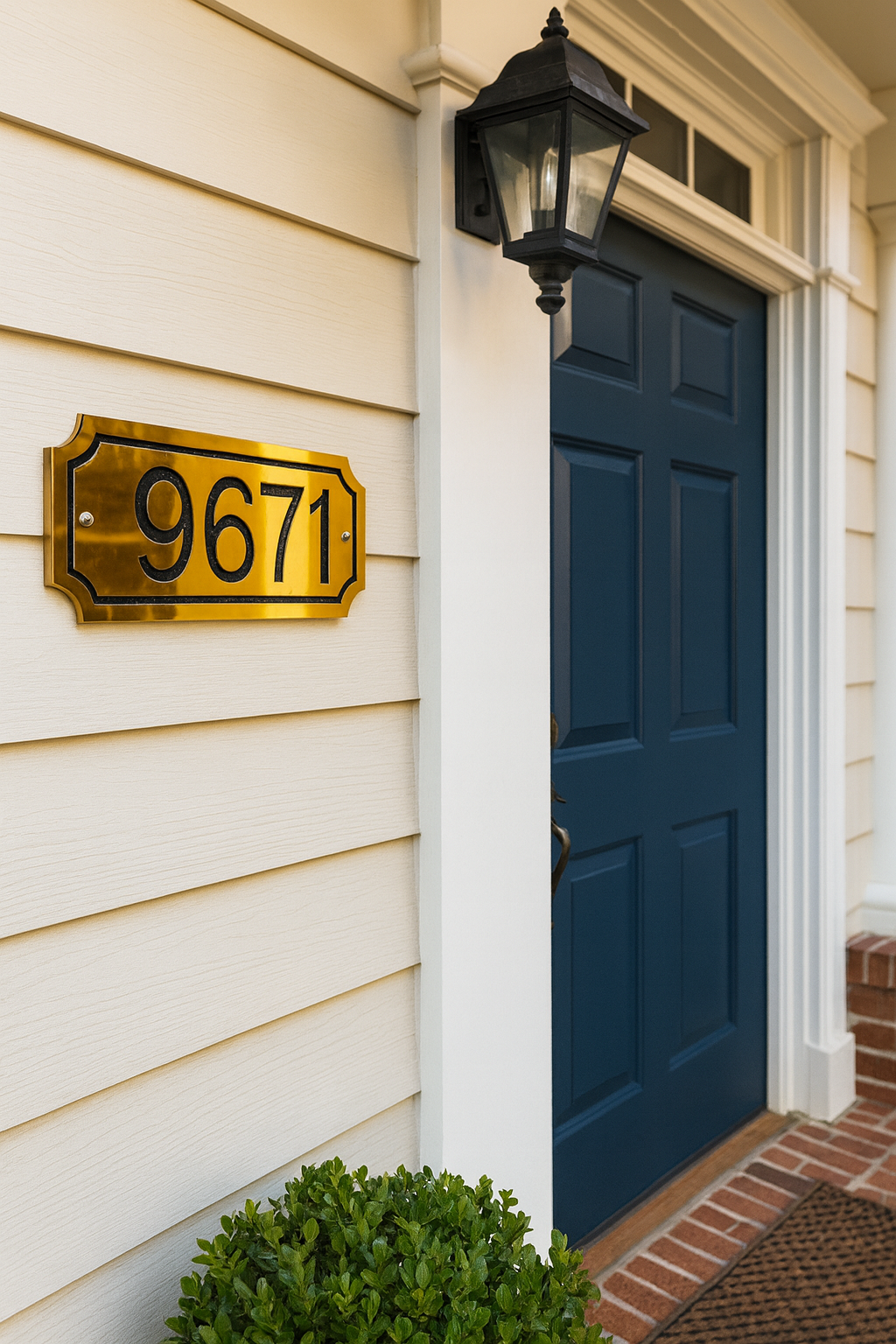 Daire Kapı Numarası – Modern Duvar Tipi Apartman Numarası Plaketi (Gümüş & Altın) – Özel Ölçü ve Numara Üretimi