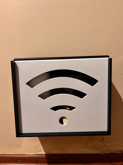 Ahşap WiFi Modem Kutusu – Duvar Tipi Kablo Gizleyici &amp; Router Saklama Kutusu – Dekoratif Modem Koruma Kabini