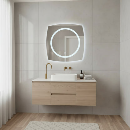 Modern LED Halkalı Duvar Aynası – Makyaj Masası İçin Dekoratif Aydınlatmalı Ayna