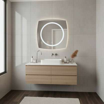 Modern LED Halkalı Duvar Aynası – Makyaj Masası İçin Dekoratif Aydınlatmalı Ayna