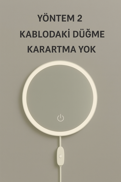 LED Işıklı Makyaj Aynası Masa Üstü, Ayarlanabilir Aydınlatmalı Modern Makyaj Aynası