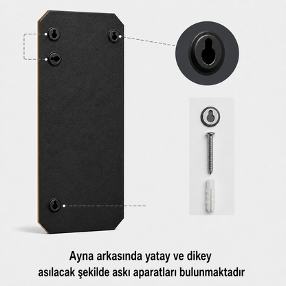 Modern Banyo Aynası 120x40 cm – Minimalist Dekoratif Duvar Aynası Modelleri
