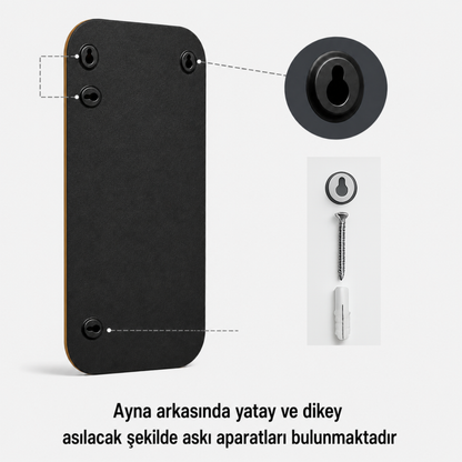 Modern Oval Boy Aynası 40x120 cm – Minimalist Çerçeveli Dekoratif Duvar Aynası 2026 Trend