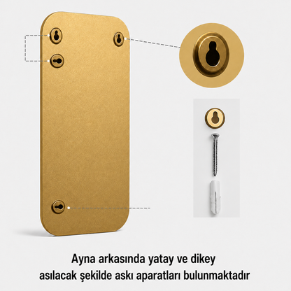 Modern Oval Boy Aynası 40x120 cm – Minimalist Çerçeveli Dekoratif Duvar Aynası 2026 Trend
