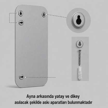 Modern Oval Boy Aynası 40x120 cm – Minimalist Çerçeveli Dekoratif Duvar Aynası 2026 Trend