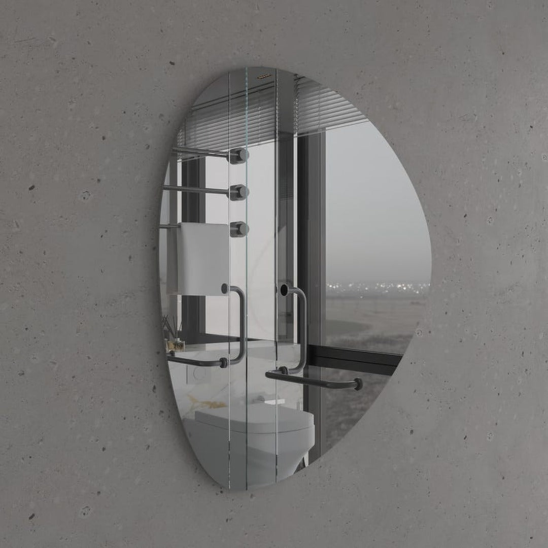 Organik Form Duvar Aynası – Modern Asimetrik Tasarım Banyo Aynası, Dekoratif Büyük Ayna Modeli