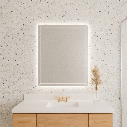 Premium Beveled Edge LED Ayna – Minimalist ve Şık Işıklı Duvar Aynası