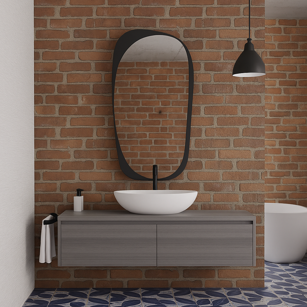 Modern Organik Form Dekoratif Duvar Aynası – Asimetrik Tasarım Banyo ve Salon Şekilli Ayna