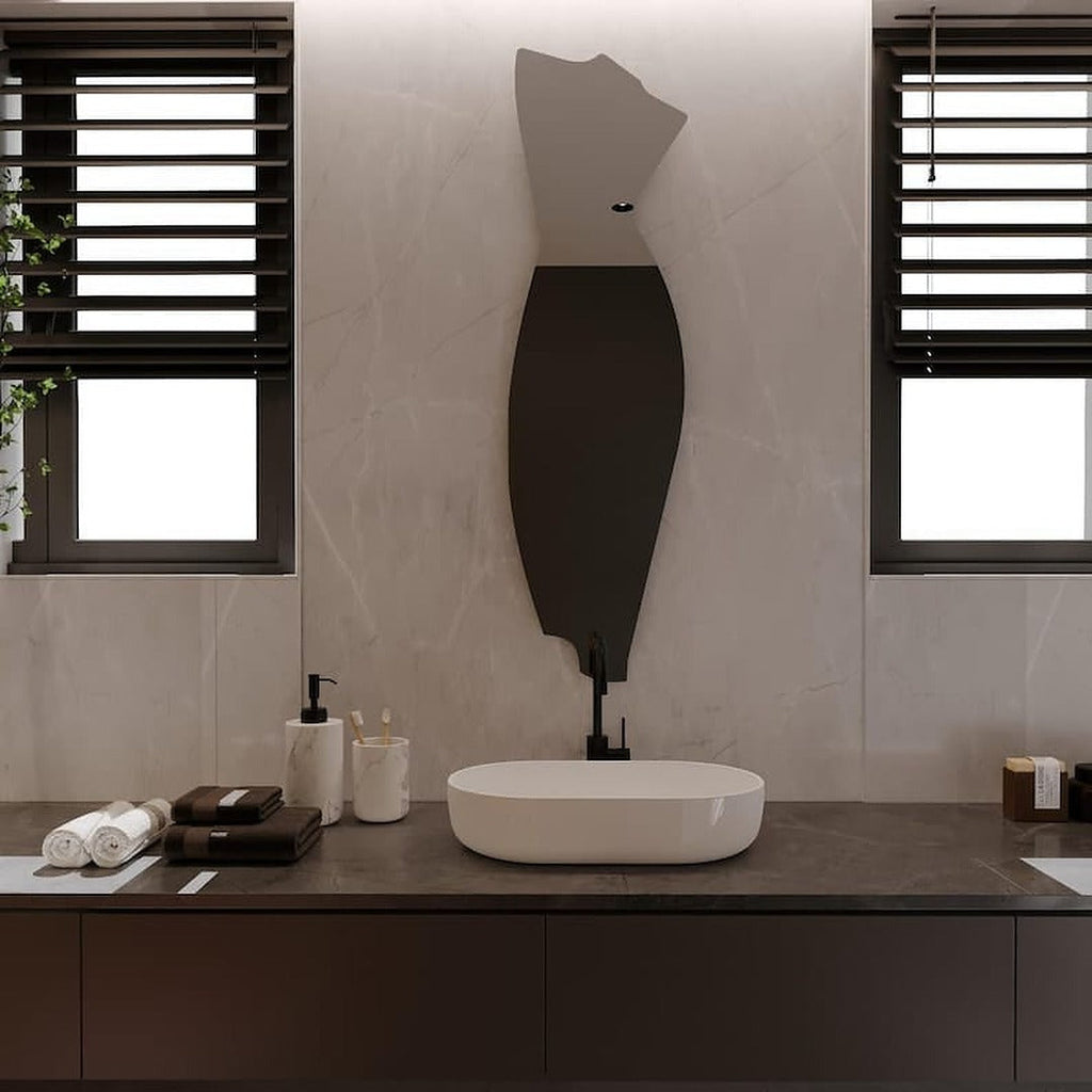 Dekoratif Ayna – Modern Dalgalı Tasarım Duvar Aynası (Trend Tam Boy Ayna)