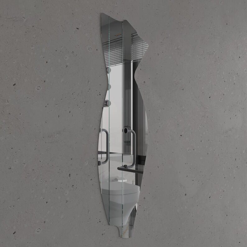 Dekoratif Ayna – Modern Dalgalı Tasarım Duvar Aynası (Trend Tam Boy Ayna)