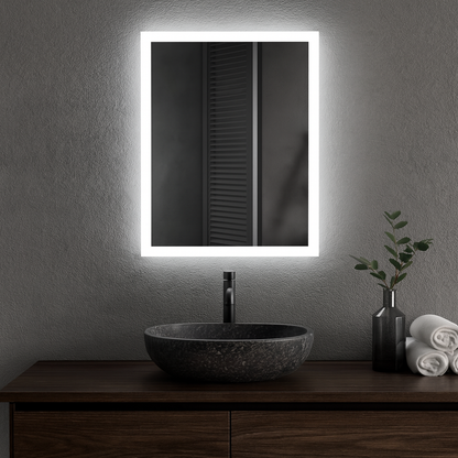 LED Banyo Aynası Dikdörtgen – Modern, Kısılabilir Işıklı Duvar Tipi Makyaj Aynası