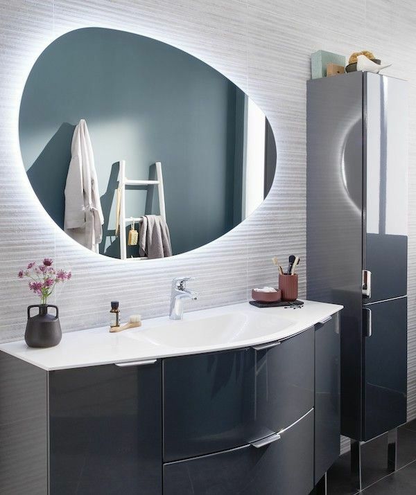 Modern LED Aydınlatmalı Duvar Aynası – Banyo, Yatak Odası ve Antre Dekorasyonu için Şık Tasarım
