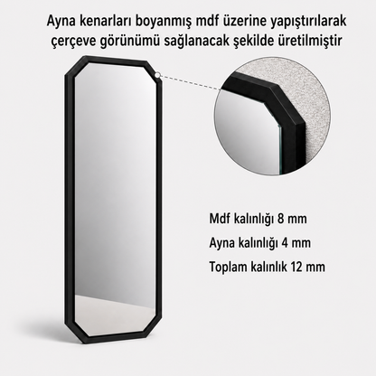 Modern Banyo Aynası 120x40 cm – Minimalist Dekoratif Duvar Aynası Modelleri