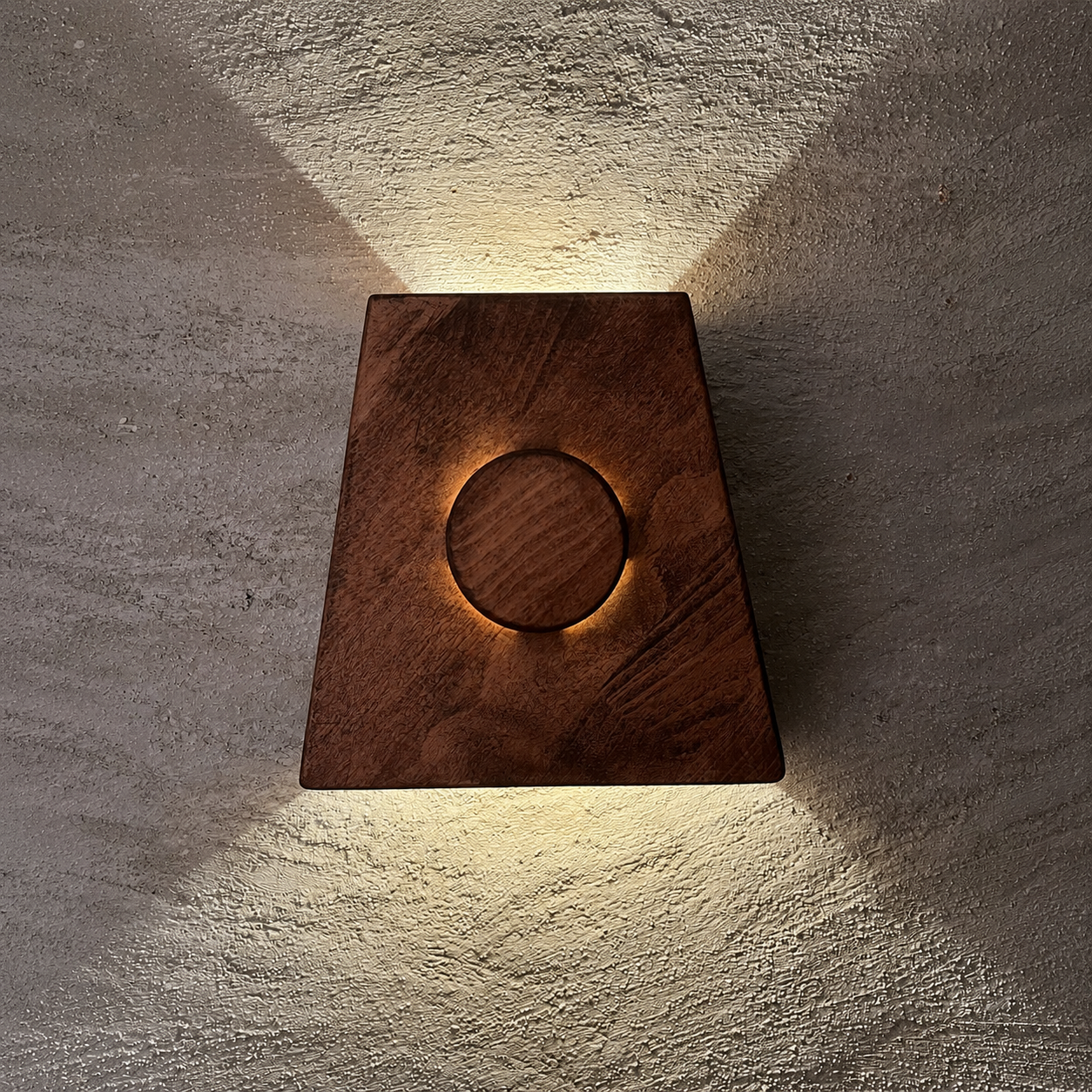 Ahşap Duvar Apliği - El Yapımı Modern LED Duvar Lambası, Yukarı Aşağı Işık Veren Minimalist Ahşap Aydınlatma, Salon, Yatak Odası ve Koridor İçin Dekoratif Aplik