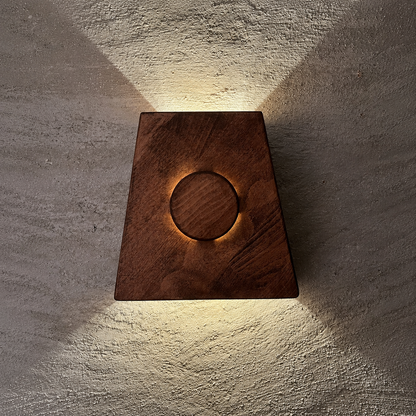 Ahşap Duvar Apliği - El Yapımı Modern LED Duvar Lambası, Yukarı Aşağı Işık Veren Minimalist Ahşap Aydınlatma, Salon, Yatak Odası ve Koridor İçin Dekoratif Aplik