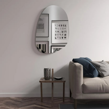 Modern Organik Form İrregular Duvar Aynası – Dekoratif Şekilli Ayna, Banyo ve Salon İçin Tasarım Ayna