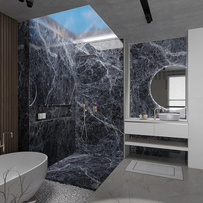 Yarım Ay LED Ayna – Modern Arkadan Aydınlatmalı Banyo Aynası, Minimalist Işıklı Ayna Tasarımı