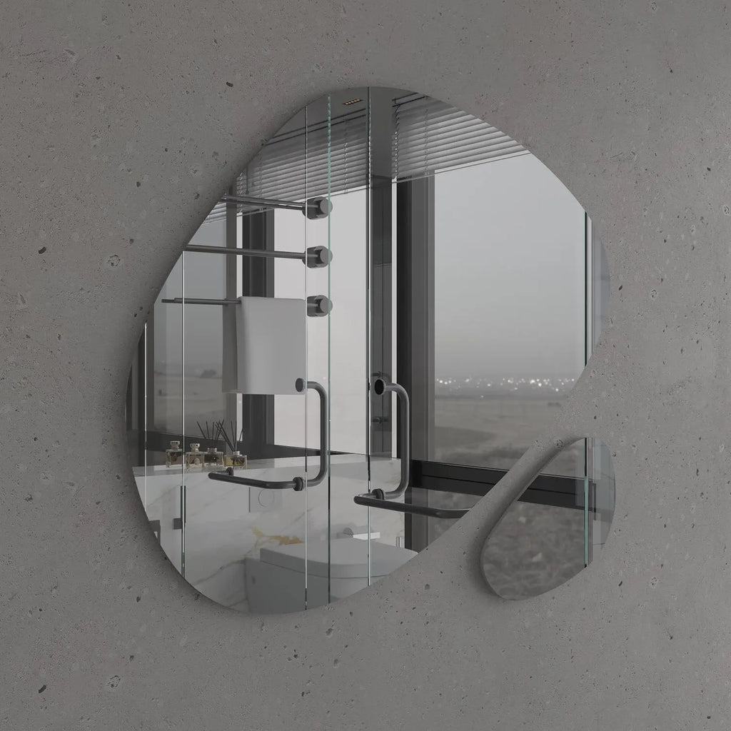 2’li Modern Asimetrik Duvar Aynası Seti – Dekoratif Tasarım Banyo ve Salon Ayna Modelleri