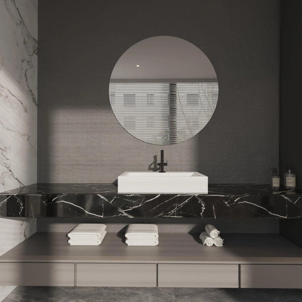 Yuvarlak Banyo Aynası – Modern Çerçevesiz Duvar Aynası | Dekoratif Büyük Ayna Modeli