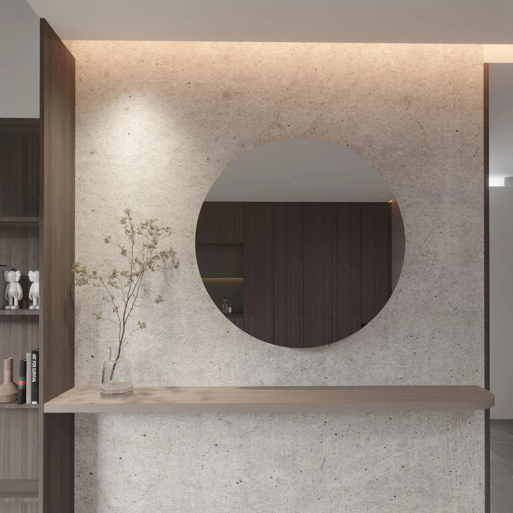 Yuvarlak Banyo Aynası – Modern Çerçevesiz Duvar Aynası | Dekoratif Büyük Ayna Modeli