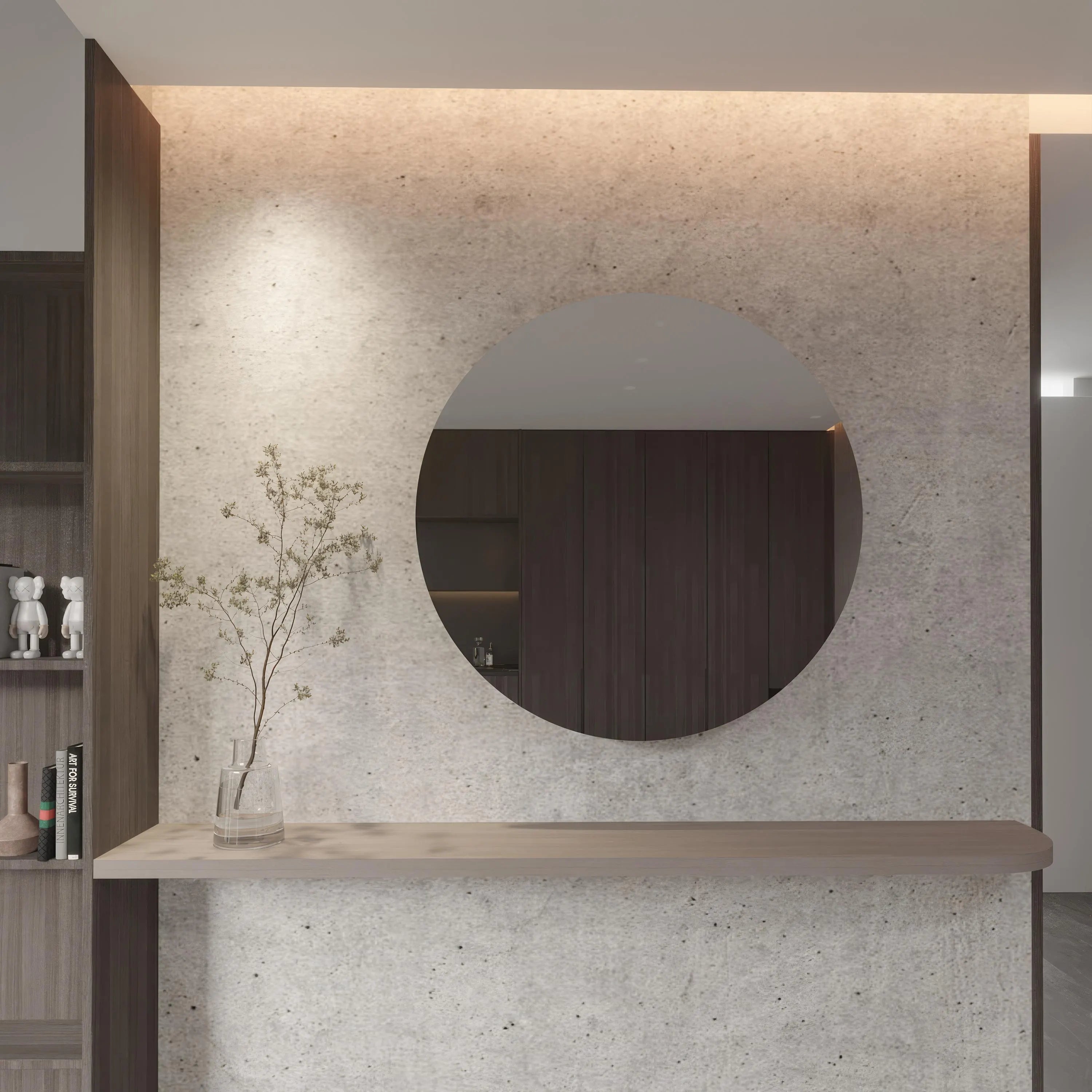 Yuvarlak Banyo Aynası – Modern Çerçevesiz Duvar Aynası | Dekoratif Büyük Ayna Modeli