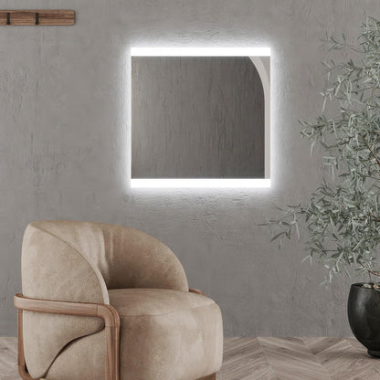 Kare LED Işıklı Ayna – Şık ve Minimal Tasarım Banyo Duvar Aynası