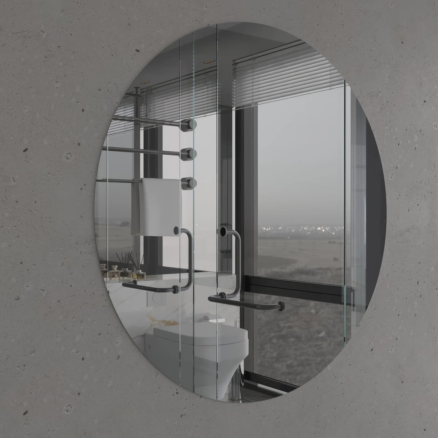 Yuvarlak Banyo Aynası – Modern Çerçevesiz Duvar Aynası | Dekoratif Büyük Ayna Modeli