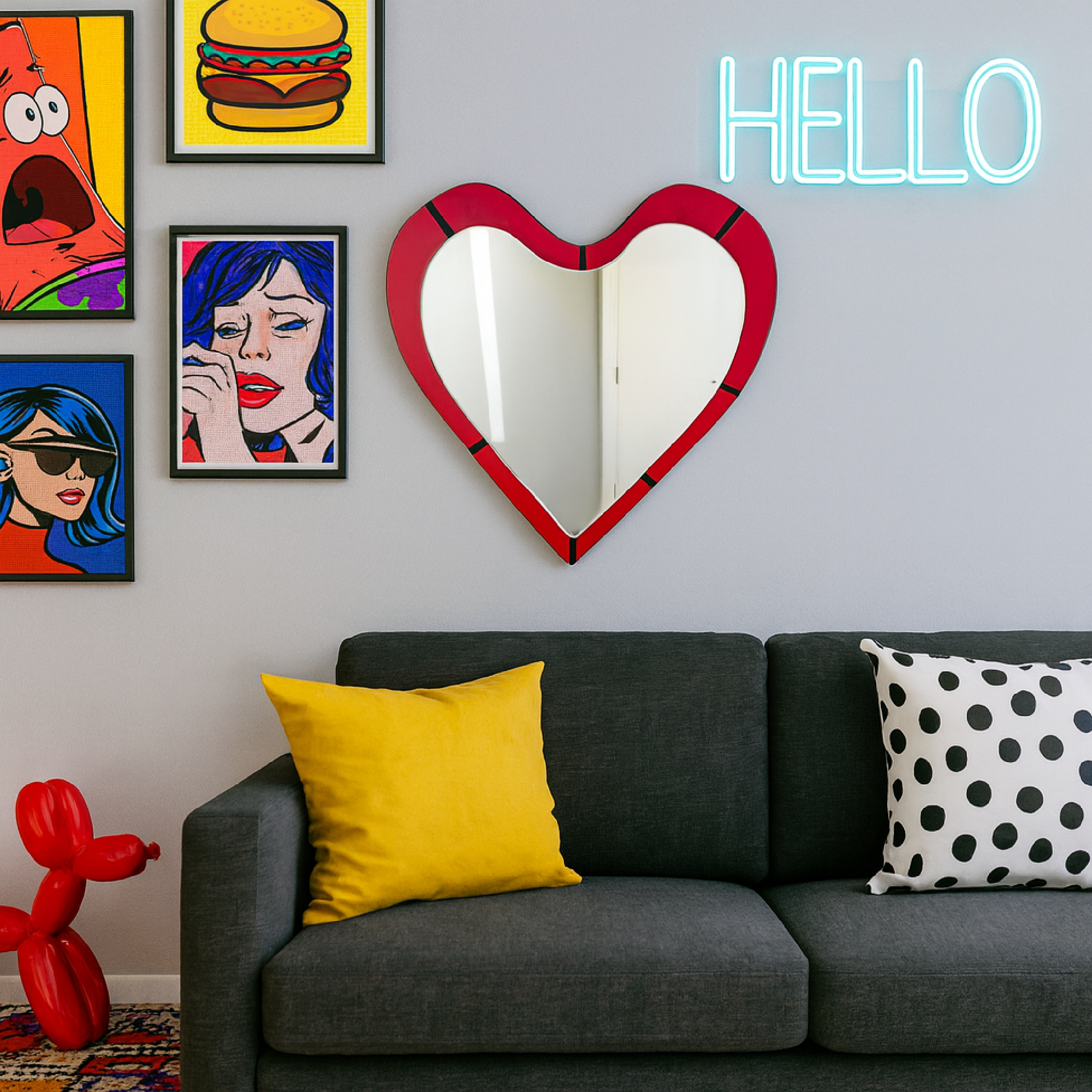 Dekoratif Kalp Ayna – Çocuk Odası İçin Şık Duvar Aynası Modeli