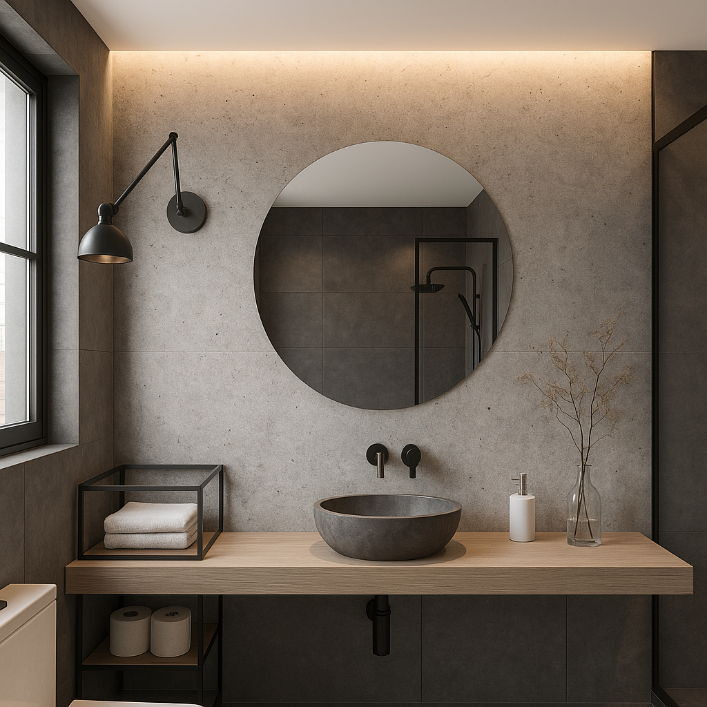 Yuvarlak Banyo Aynası – Modern Çerçevesiz Duvar Aynası | Dekoratif Büyük Ayna Modeli