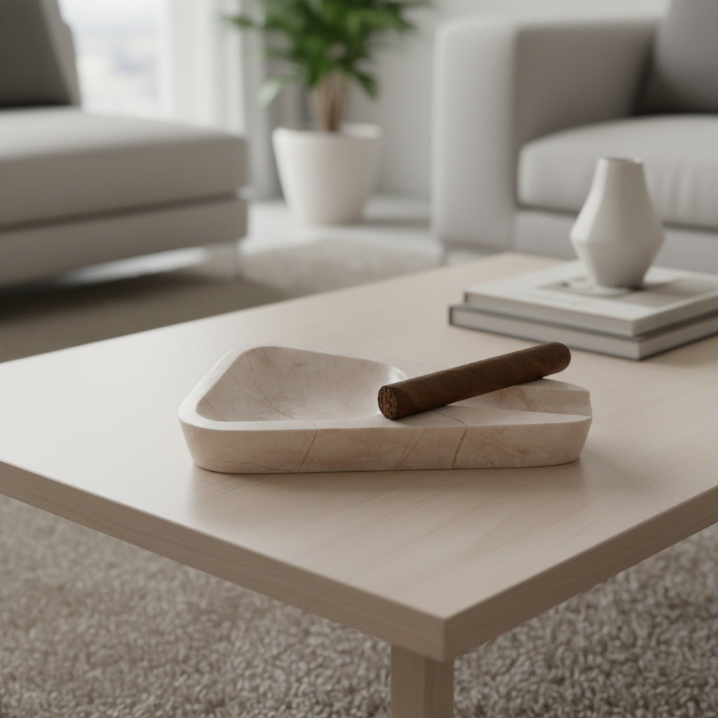 Doğal Mermer Puro Küllüğü – El Yapımı Lüks Mermer Ashtray