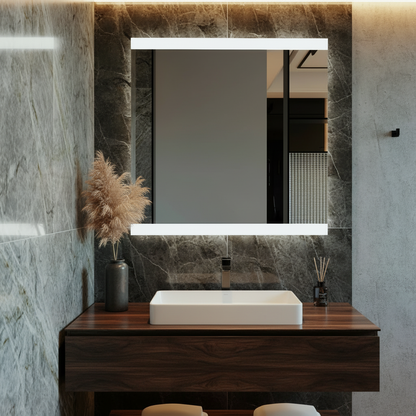 Kare LED Işıklı Ayna – Şık ve Minimal Tasarım Banyo Duvar Aynası