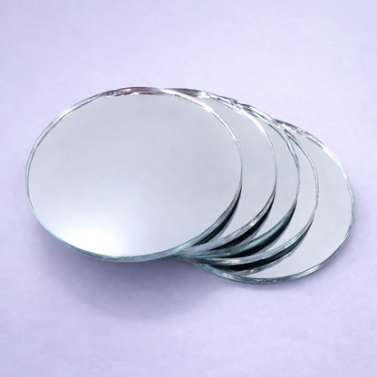 Yuvarlak Ayna Parçası 10x10 cm | Dekoratif Cam Mozaik Hobi Aynası