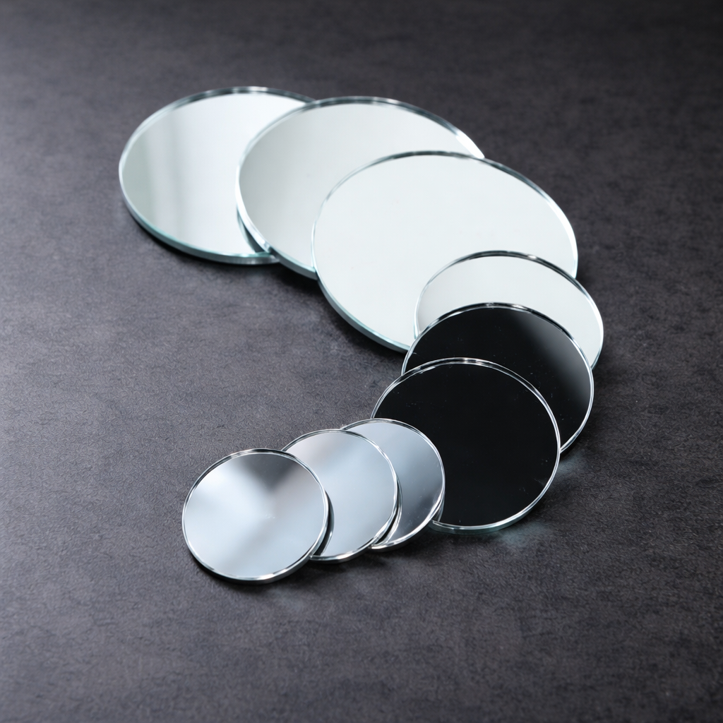 Yuvarlak Ayna Parçası 10x10 cm | Dekoratif Cam Mozaik Hobi Aynası